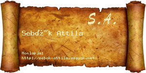 Sebők Attila névjegykártya